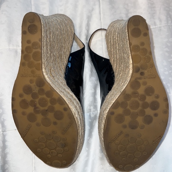 Jimmy Choo Patent Leather Espadrilles Black - Picture 6 of 7